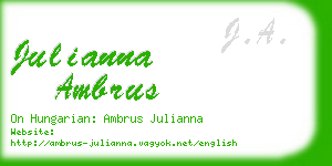 julianna ambrus business card